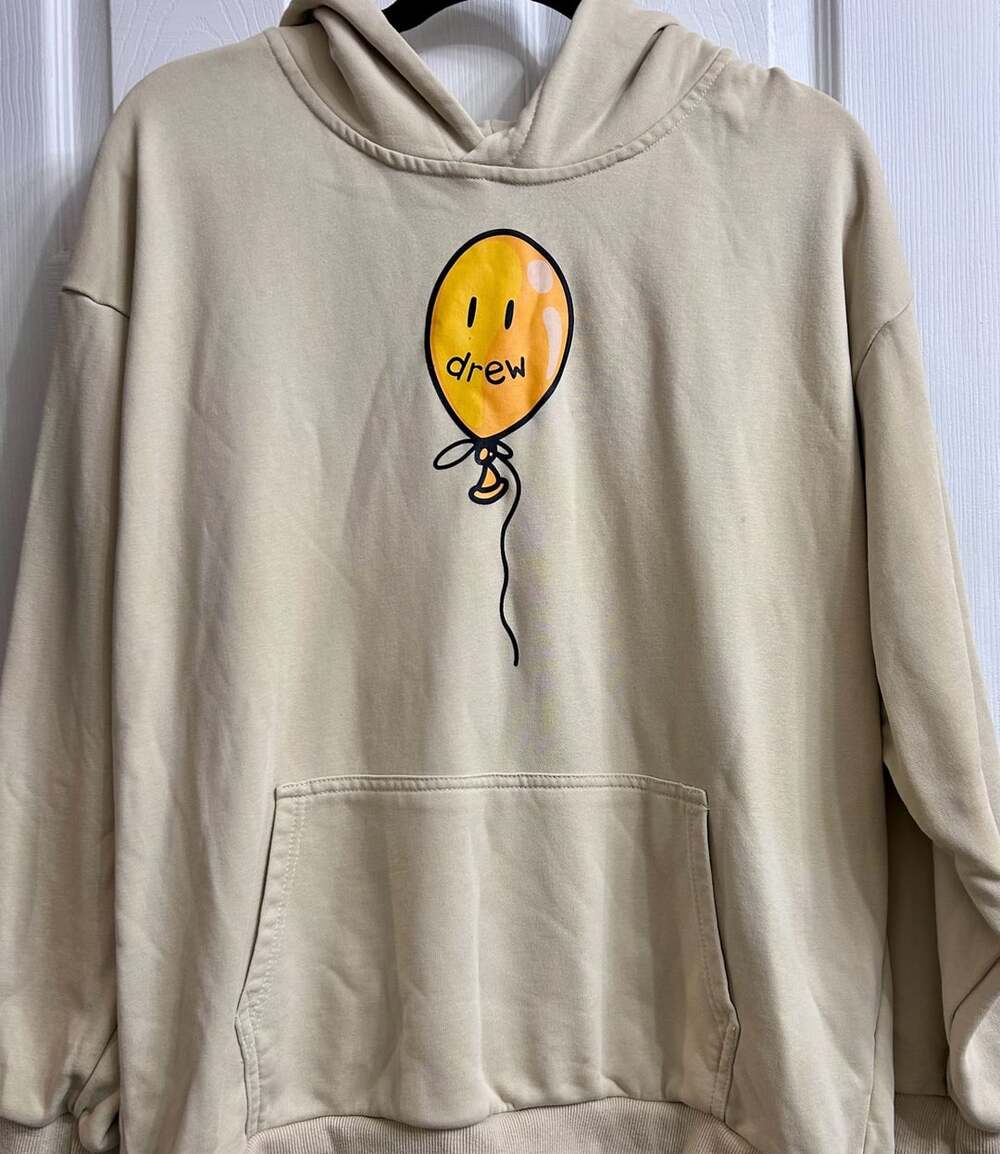 drew house Balloon Mascot Hoodie Size XL Beige Graphic